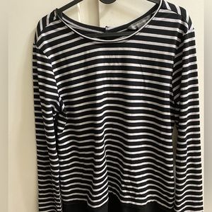 Alexander Jordan Black and white striped blouse. Size small.